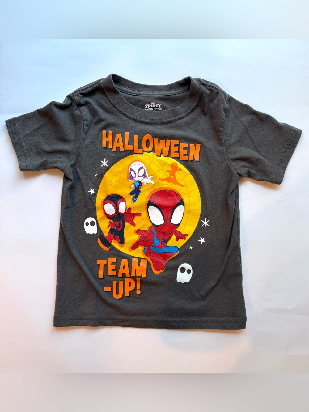 Marvel Spider-Man Halloween Team-Up Kids T-Shirt - Charcoal